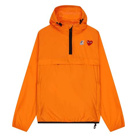 Comme Des Garçons Play Cdg X K Way Unisex Jacket In Orange Lyst