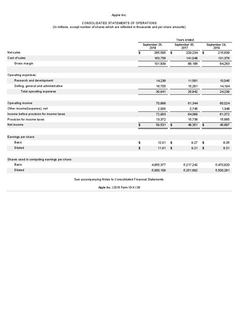 Apple Financial Statements | PDF | Equity (Finance) | Fixed Asset