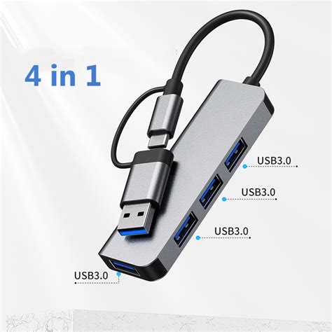 4 In 1 Type C To Multi Usb 3 0 Hub Hdmi Adapter Dock Usb C 3 1 Splitter Port Type C Hub For