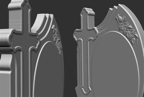 Memorial Tombstone With Cross For Cnc 3d Model 3d Printable Cgtrader