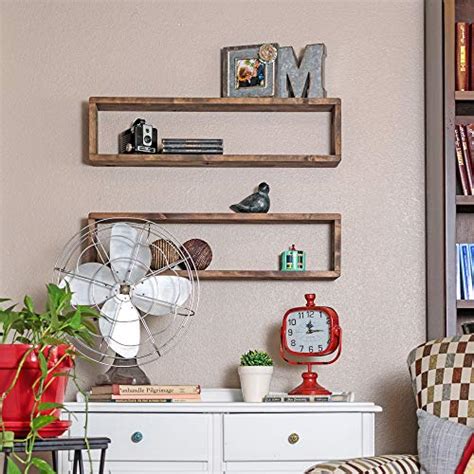 Drakestone Designs Stackable Floating Box Shelves Set Of Solid