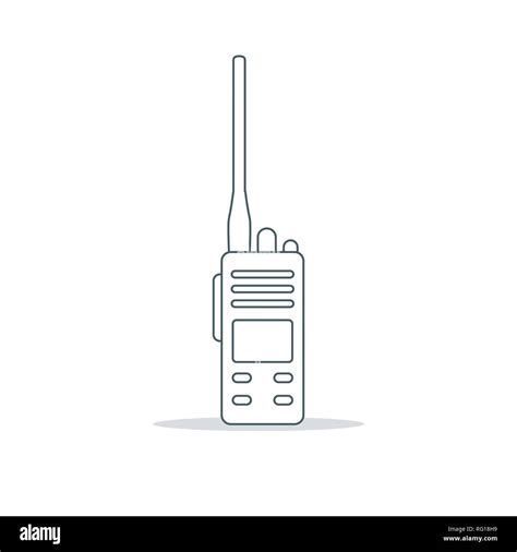 Vector Illustration With Walkie Talkie Portable Radio Communications