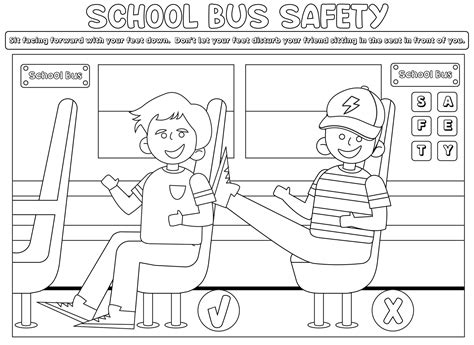 Preschool Bus Safety Coloring Pages