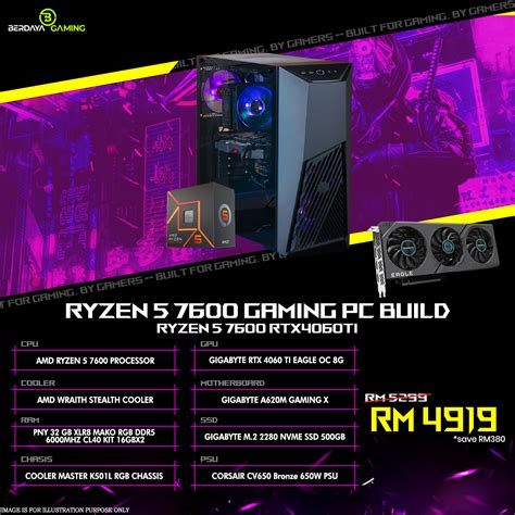 Amd Ryzen 5 7600 Gaming Pc Build