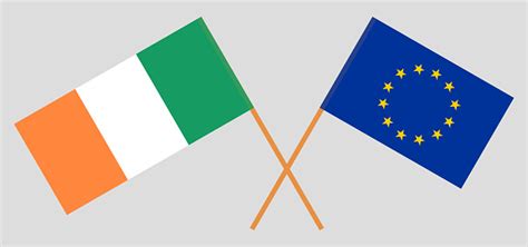 Ireland And Eu The Irish And European Union Flags Official Colors