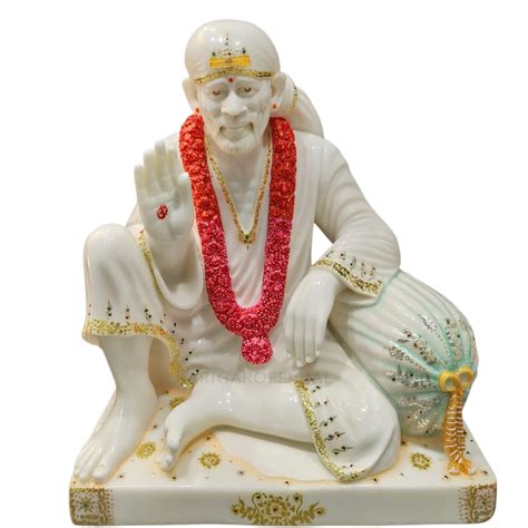 Buy Sai Baba Statue White Marble Sai Murti Large Inches Sai Baba