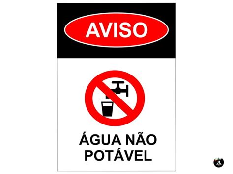 Placa Aviso Agua Potavel X Cm Produtos Elo