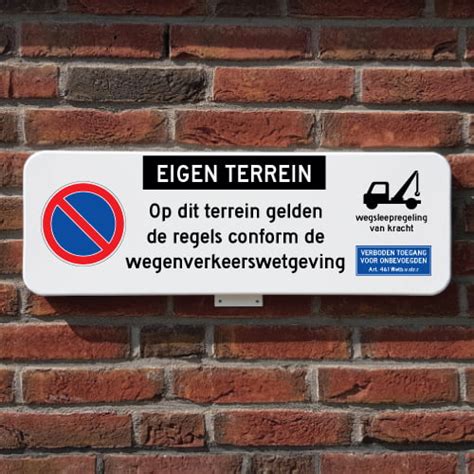 Bord Eigen Terrein Kies Formaat X Cm Of X Cm