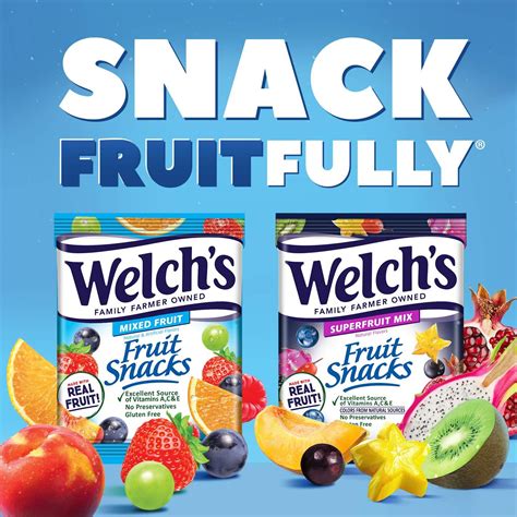 Welch S Fruit Snacks Bulk Variety Pack Mixed Fruit And Superfruit Gluten Free 0 8 Oz Bags Pack