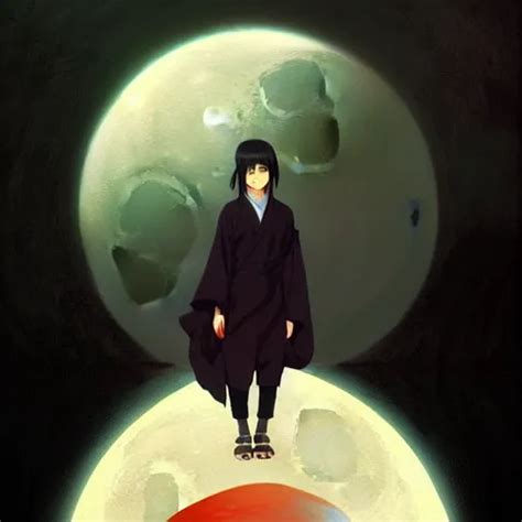 Itachi Highly Detailed Moon Digital Painting Stable Diffusion