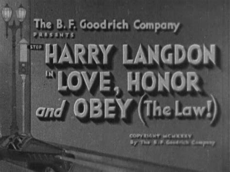 Love Honor And Obey The Law 1935