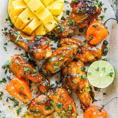 Mango Habanero Chicken Wings • The Heirloom Pantry