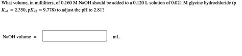 Solved What Volume In Milliliters Of Mnaoh Should Be Chegg