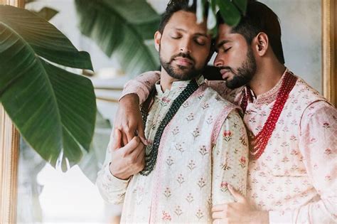 Gay Indian Couple Hold A Traditional Wedding Ceremony In A Hindu Temple