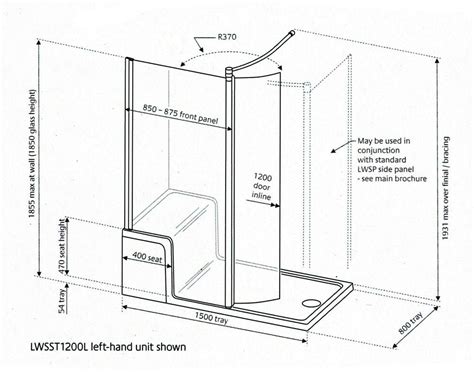 Lakes X Mm Seated Shower Tray Walk In Shower Enclosure