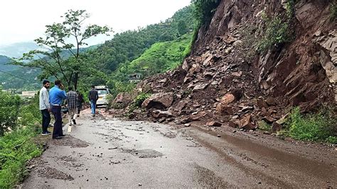 Nh Blocked After Cloudburst Triggers Landslides Flood Like