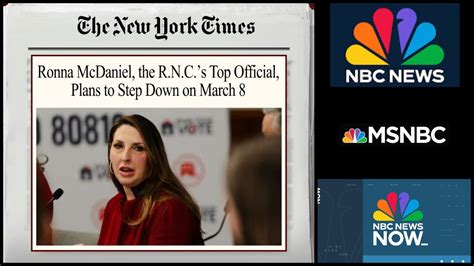 Ronna Mcdaniel Out At Nbc News Only Days After Hiring Announced