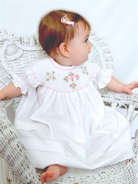 Girls White Smocked Cross Bishop Dress For Communion 5 6 7 And 8