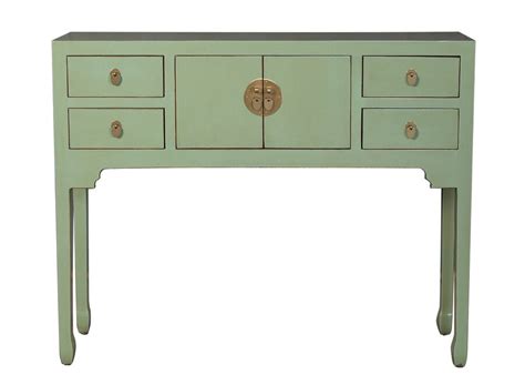 Console Chinoise Verte Cendré Orientique Collection L100xP26xH80cm