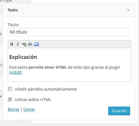 Github Displaynone Wordpress Wysiwyg Text Widget Adds A Wysiwyg