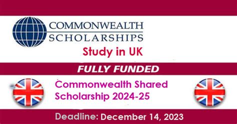 Commonwealth Shared Scholarship Fully Funded Visitshere