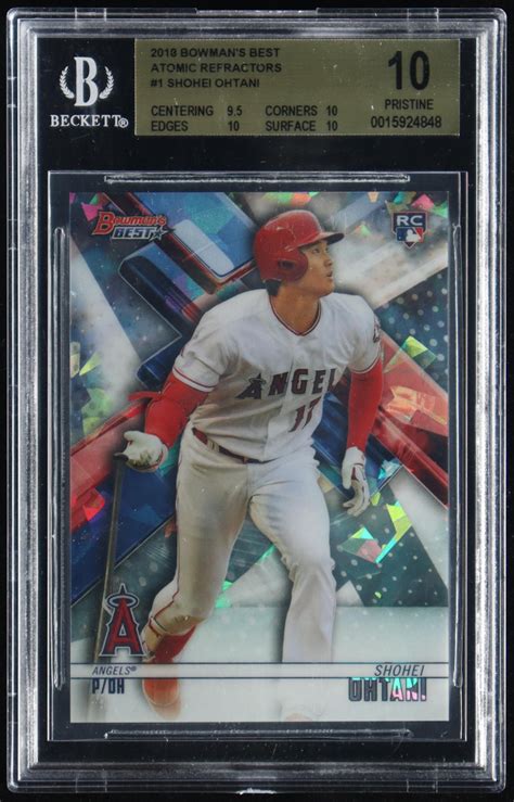 Shohei Ohtani 2018 Bowman S Best 1 Atomic Refractor BGS 10 PRISTINE