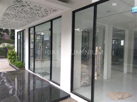 Pintu Kaca Frameless Jendela Kaca Mati Kiki Aluminium