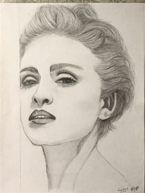 Madonna Drawing In Graphite Pencil By Staci Micheletto Drawings