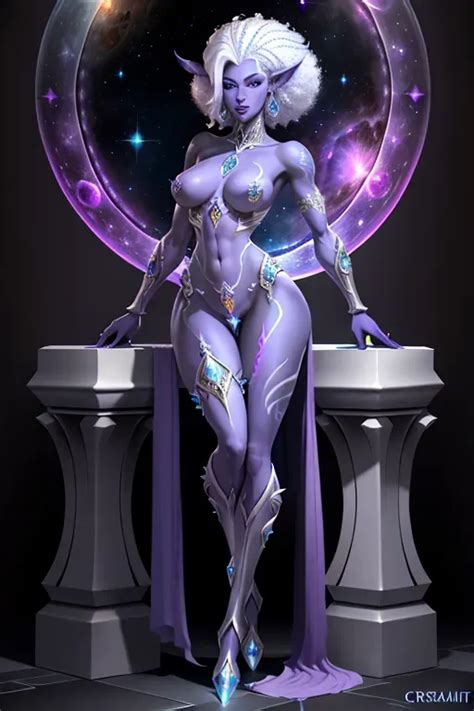 Dopamine Girl Crystal Beautiful Slim Draenei Naked 1 Female