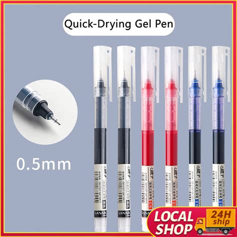 Straight Liquid Rollerball Gel Pen 05mm Needle Tube Quick Dry Pen