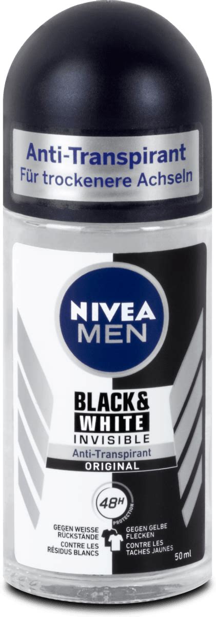 Nivea Men Antitranspirant Deo Roll On Black And White Invisible Clear