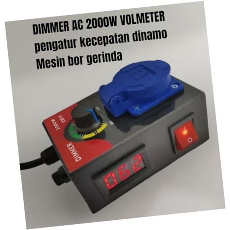 Jual Dimmer Volmeter Ac 220v 2000w Dimmer Pengatur Kecepatan Bor Lampu Gerinda Kipas Dimmer