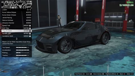 Gta Online Fast And Furious Drift King S Nissan Z Annis Euros Car