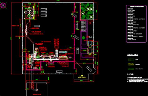 Collection Station For Natural Gas Layout Of Piping Dwg Block For