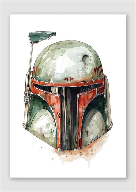 Boba Fett Helmet - Happy Art Prints