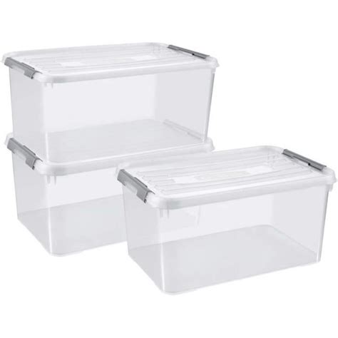 Curver Lot De Bacs De Rangement Bo Te De Rangement Handy Box L