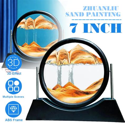 Moving Sand Art Picture Hourglass Deep Sea Sandscape Glass 3d Quicksand