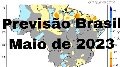 Previs O Do Tempo No Brasil Para Maio De Anomalia De Precipita O