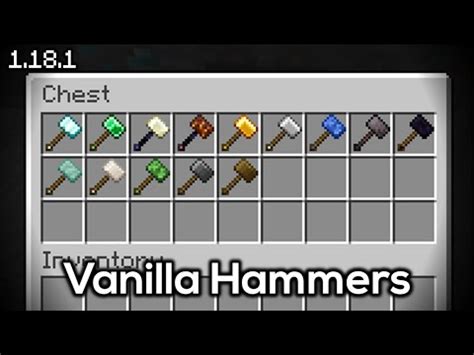 Vanilla Hammers Mod Para Minecraft