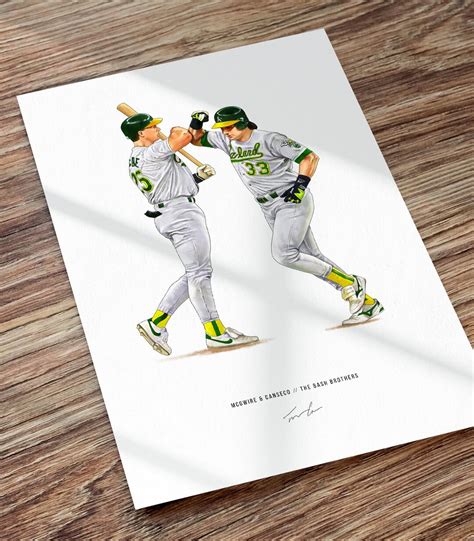 Bash Brothers Oakland As Athletics Poster Mlb Baseball Wall Art Print