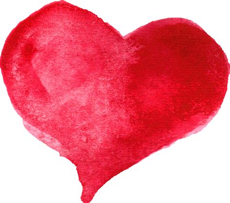 10 Red Watercolor Heart PNG Transparent OnlyGFX