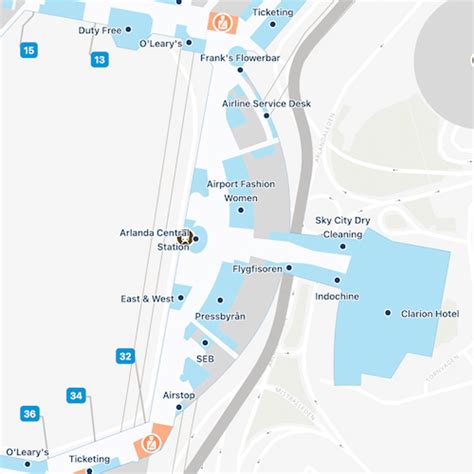 Stockholm Airport Map Guide To Arn S Terminals