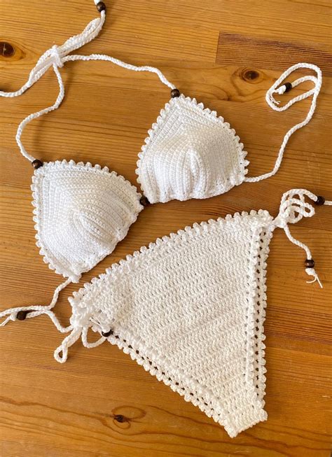 Crochet Bikini Set 100 Cotton Different Color Options Etsy