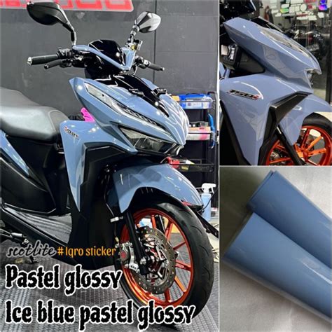 Jual STICKER SCOTLITE ICE BLUE PASTEL GLOSSY MAXDECAL PREMIUM STIKER