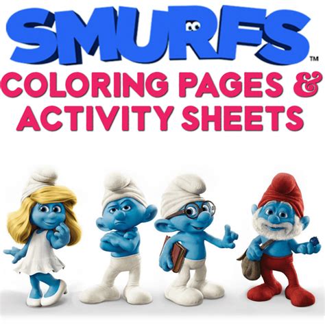 Free Printable Smurfs Coloring Pages, Activity Sheets