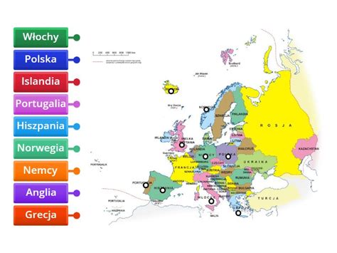 Mapa Europy Labelled Diagram