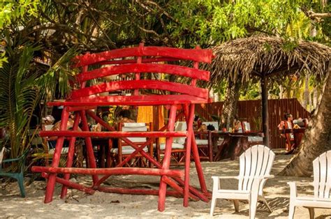 The World Famous Big Red Bench Picture Of La Vela Latina Playa