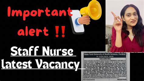 Staff Nurse Vacancy Latest News Bfuhsrecruitment Staffnurse