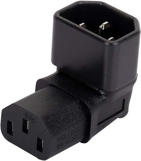 Amazon Vellcon 3PACK IEC 320 C14 To C13 Right Angle AC Adapter