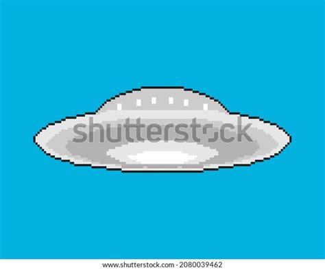 Ufo Pixel Art Pixelated Flying Saucer Stock Vector Royalty Free